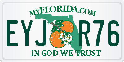 FL license plate EYJR76