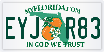 FL license plate EYJR83