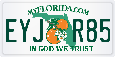 FL license plate EYJR85