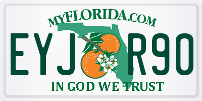 FL license plate EYJR90