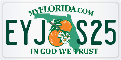 FL license plate EYJS25