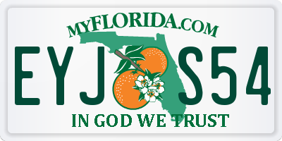 FL license plate EYJS54