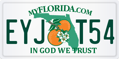 FL license plate EYJT54