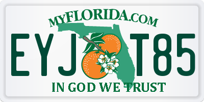 FL license plate EYJT85