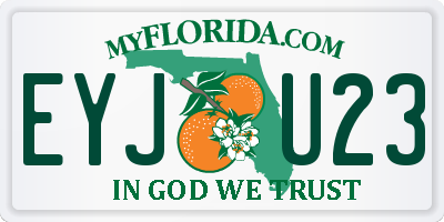 FL license plate EYJU23