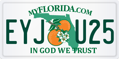 FL license plate EYJU25