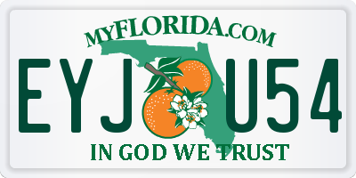 FL license plate EYJU54