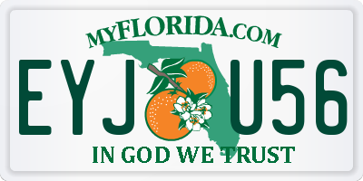 FL license plate EYJU56