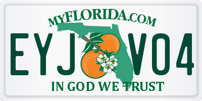 FL license plate EYJV04