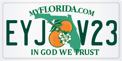 FL license plate EYJV23