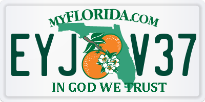 FL license plate EYJV37