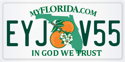 FL license plate EYJV55