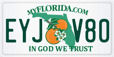 FL license plate EYJV80