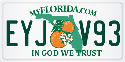 FL license plate EYJV93