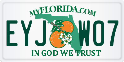 FL license plate EYJW07