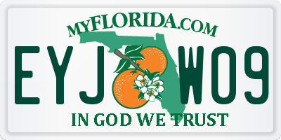 FL license plate EYJW09