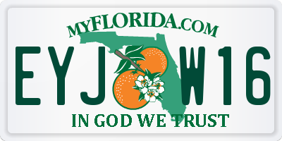 FL license plate EYJW16