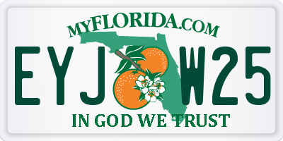 FL license plate EYJW25