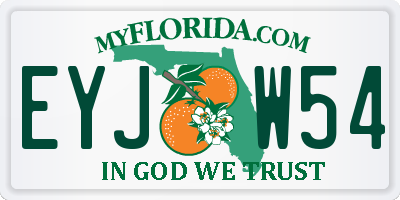 FL license plate EYJW54