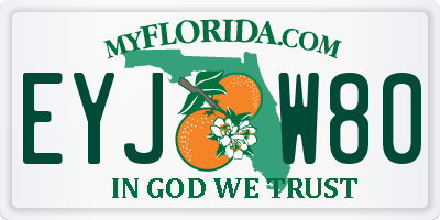 FL license plate EYJW80