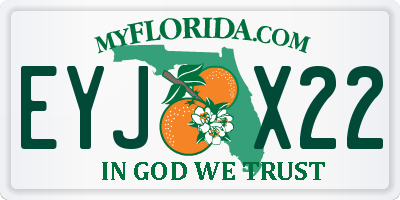 FL license plate EYJX22