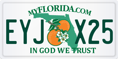 FL license plate EYJX25