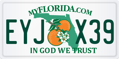 FL license plate EYJX39