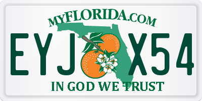 FL license plate EYJX54