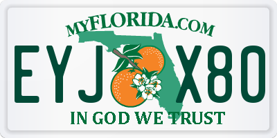 FL license plate EYJX80