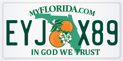 FL license plate EYJX89