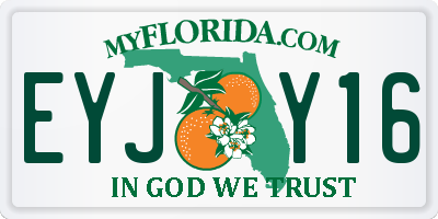 FL license plate EYJY16
