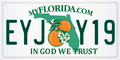 FL license plate EYJY19