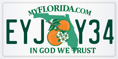FL license plate EYJY34