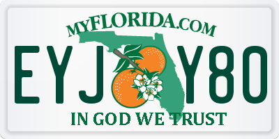FL license plate EYJY80