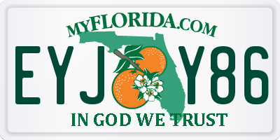 FL license plate EYJY86