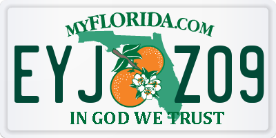 FL license plate EYJZ09