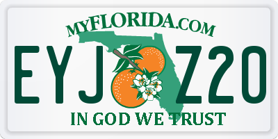 FL license plate EYJZ20