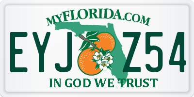 FL license plate EYJZ54