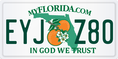 FL license plate EYJZ80