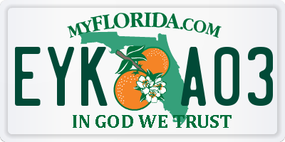 FL license plate EYKA03