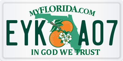 FL license plate EYKA07