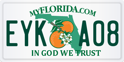 FL license plate EYKA08