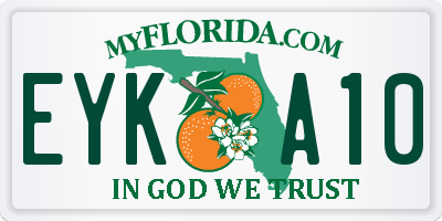 FL license plate EYKA10