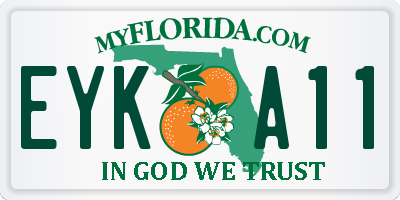 FL license plate EYKA11