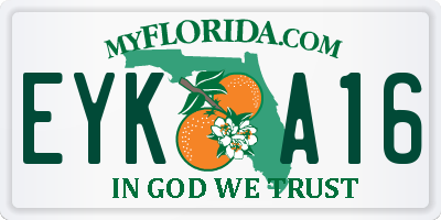FL license plate EYKA16
