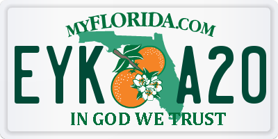 FL license plate EYKA20