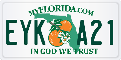FL license plate EYKA21
