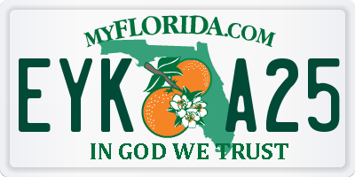 FL license plate EYKA25