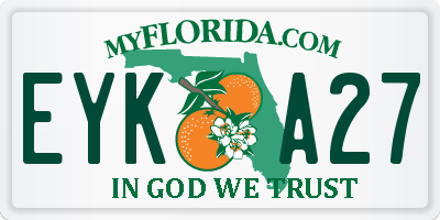 FL license plate EYKA27
