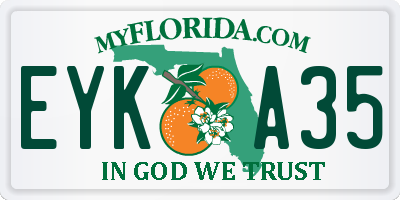 FL license plate EYKA35
